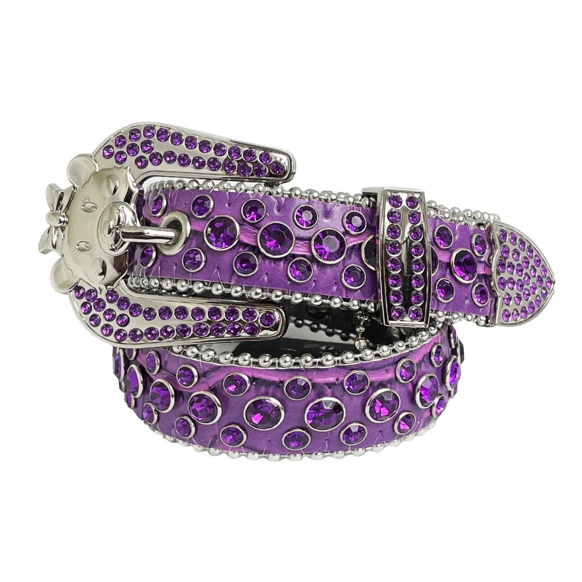 EL Rhinestone Belt Purple/Purple