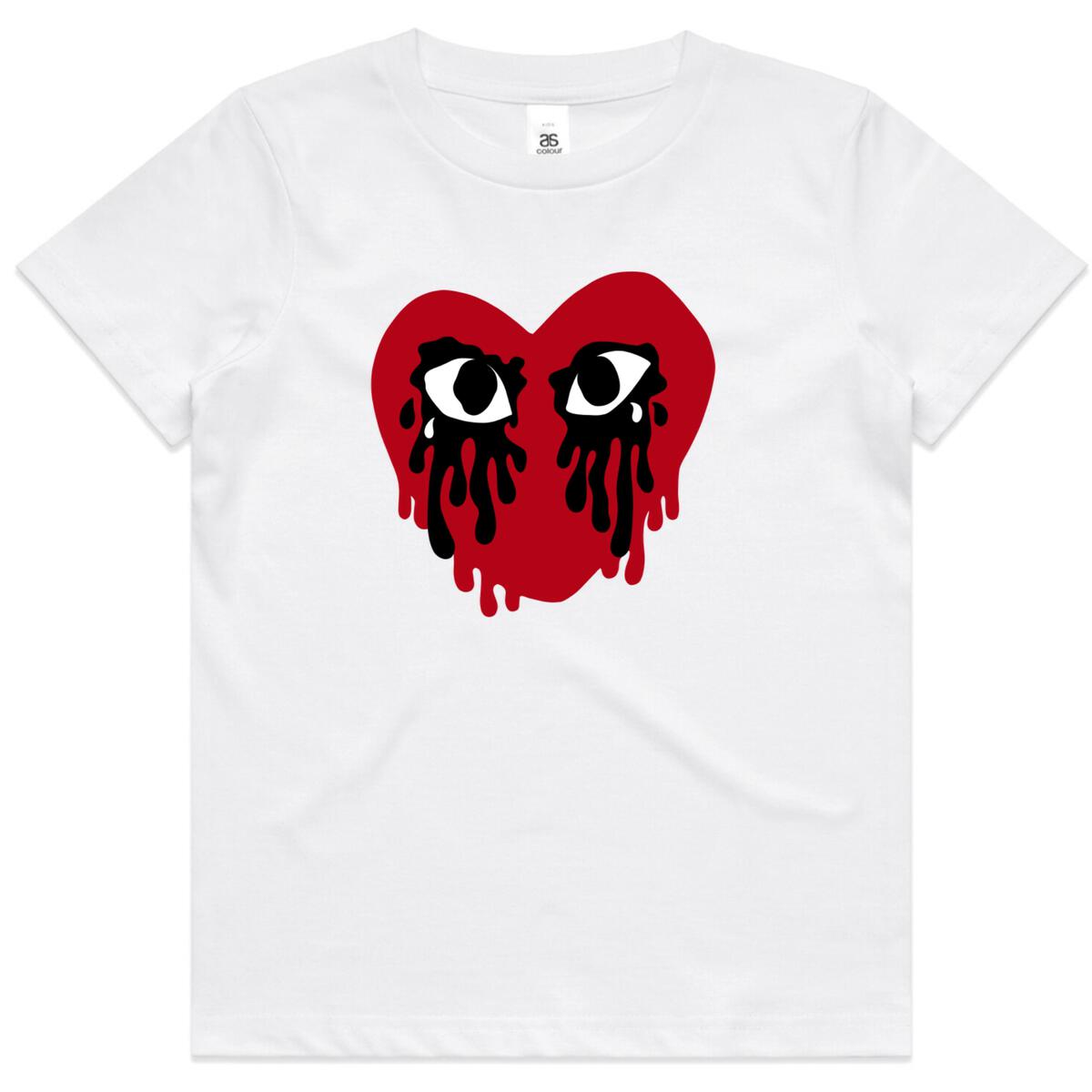 Crying Heart T-Shirt - White/Red