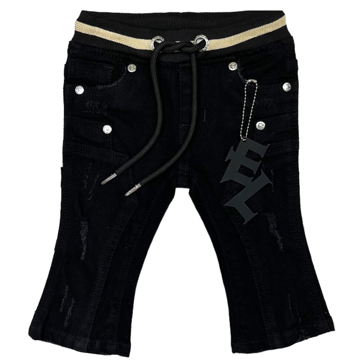 Infant Black Jeans (Tan Band)