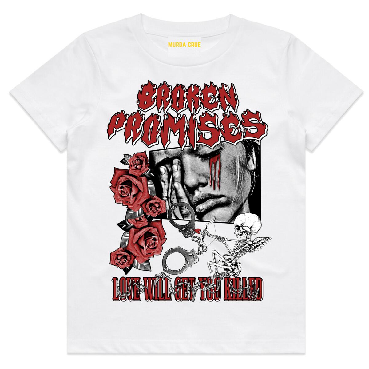 Broken Promises T-Shirt - White/Red