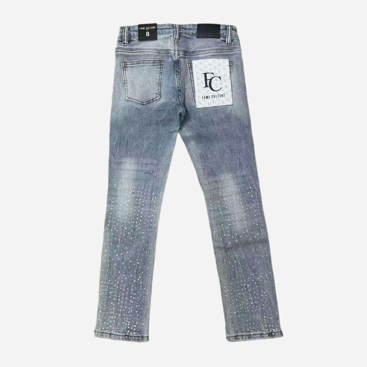 Crystalled Out Reg Jeans - Blue