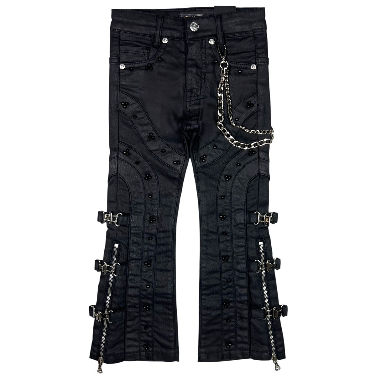 Pearls & Buckles Wax Stacked Jeans