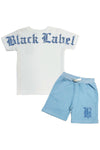 Black Label Wht/Blue Bling Shirt