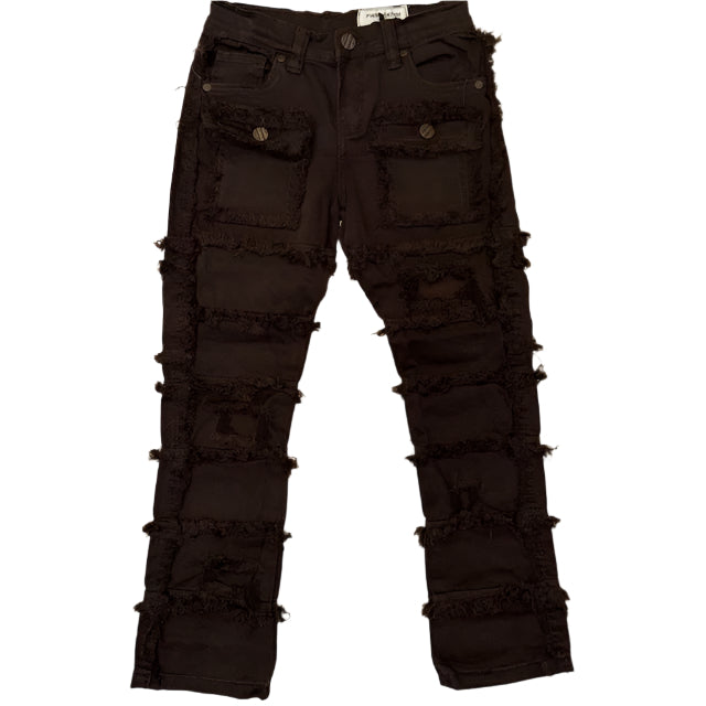 Brown Cargo Stacked Jeans