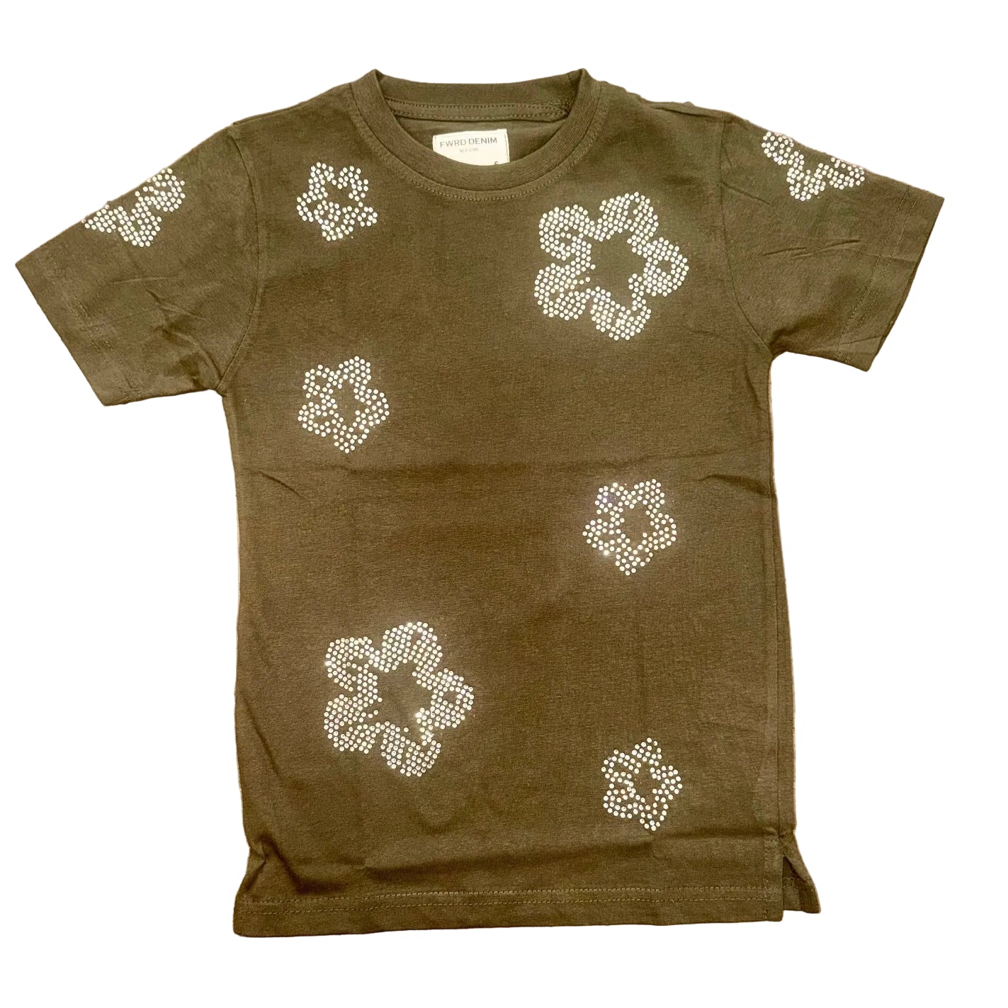 Crystal flower tee-shirt