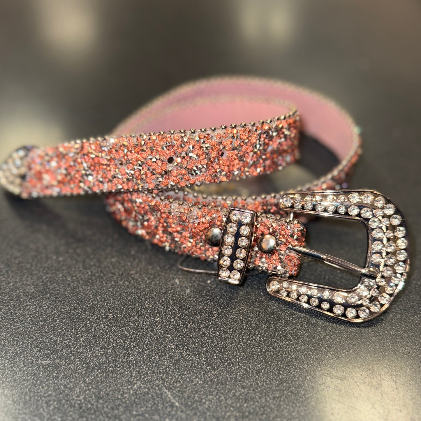 Rhinestone Belt Pink Glittery