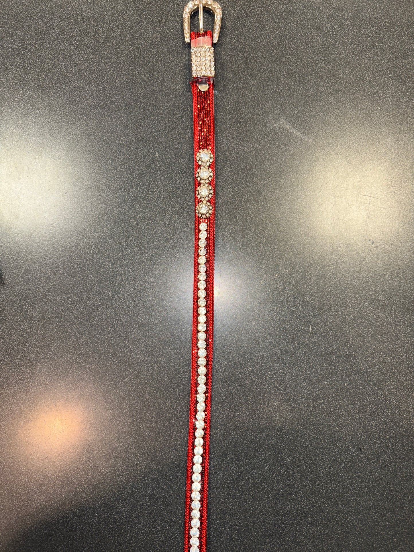 Rhinestone Belt Red