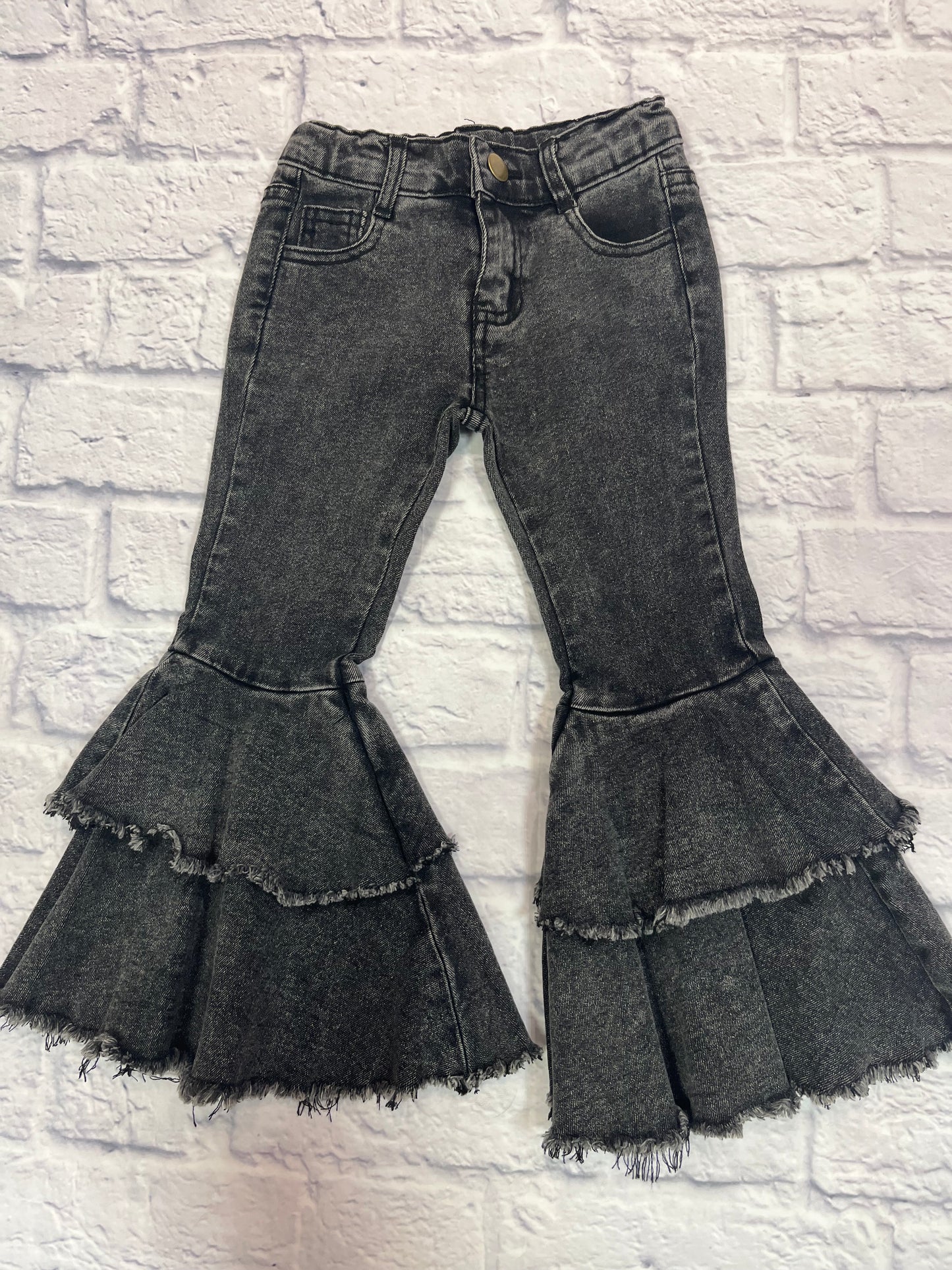 Black Double Layer Jeans