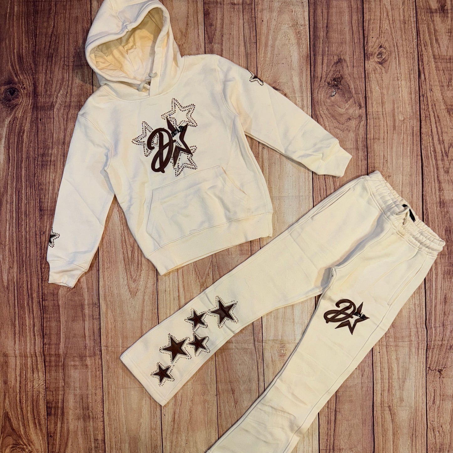 D-Stars Stacked Jogger Set - Cream