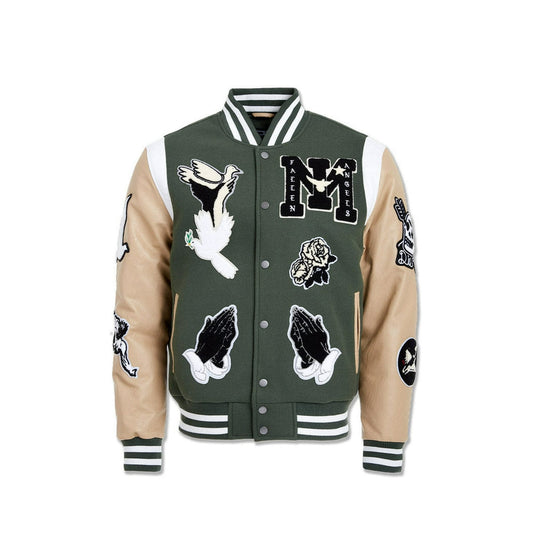 Fallen Angel Varsity Jacket - Green