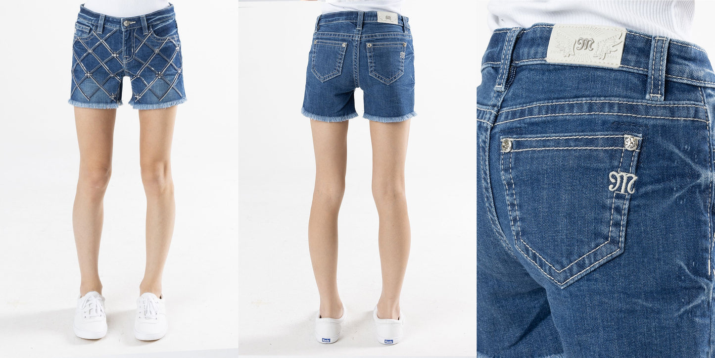 Miss Me Kids Diamond Weave Shorts