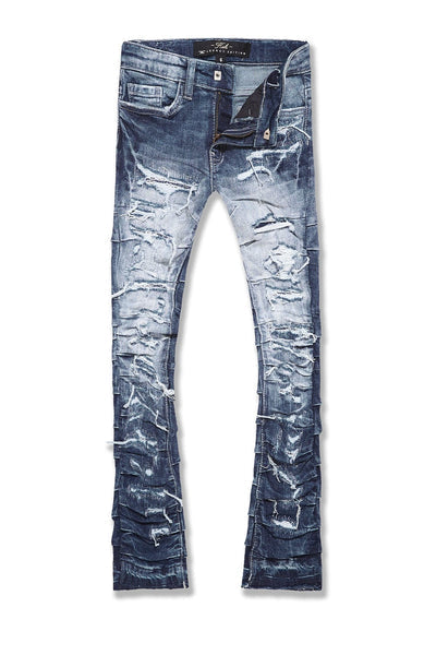 JC Aged Wash Ripple Stacked Jeans