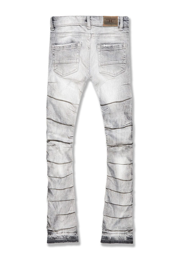 JC Artic Grey Ripple Stacked Jeans