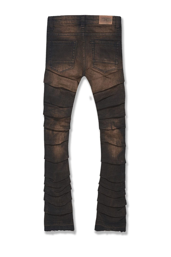 JC Copper Black Ripple Stacked Jeans