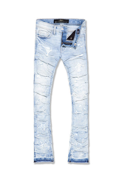 JC Ice Blue Ripple Stacked Jeans