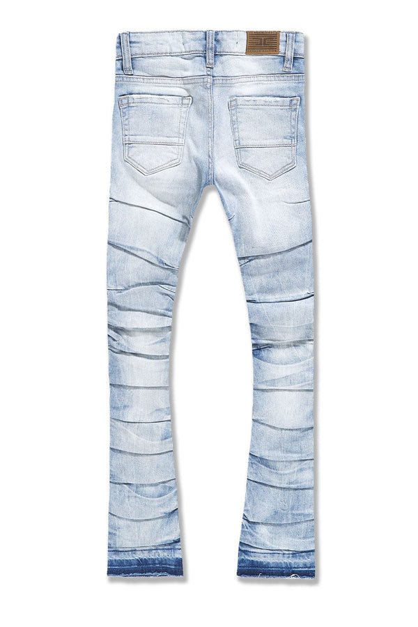 JC Sky Blue Ripple Stacked Jeans