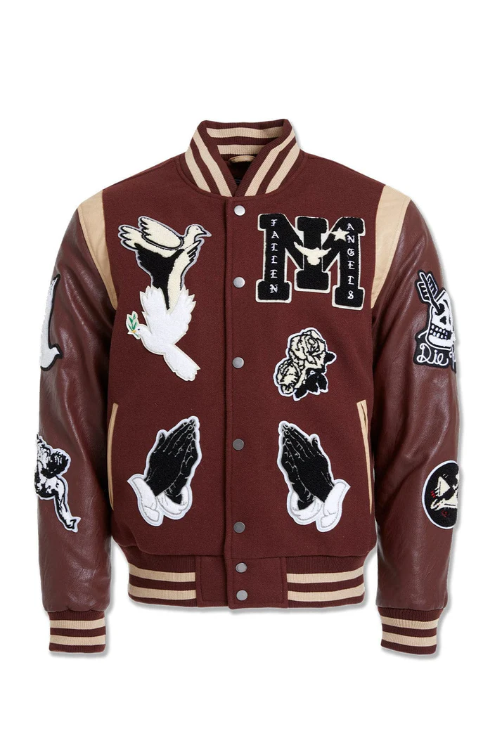 Fallen Angel Varsity Jacket - Chocolate