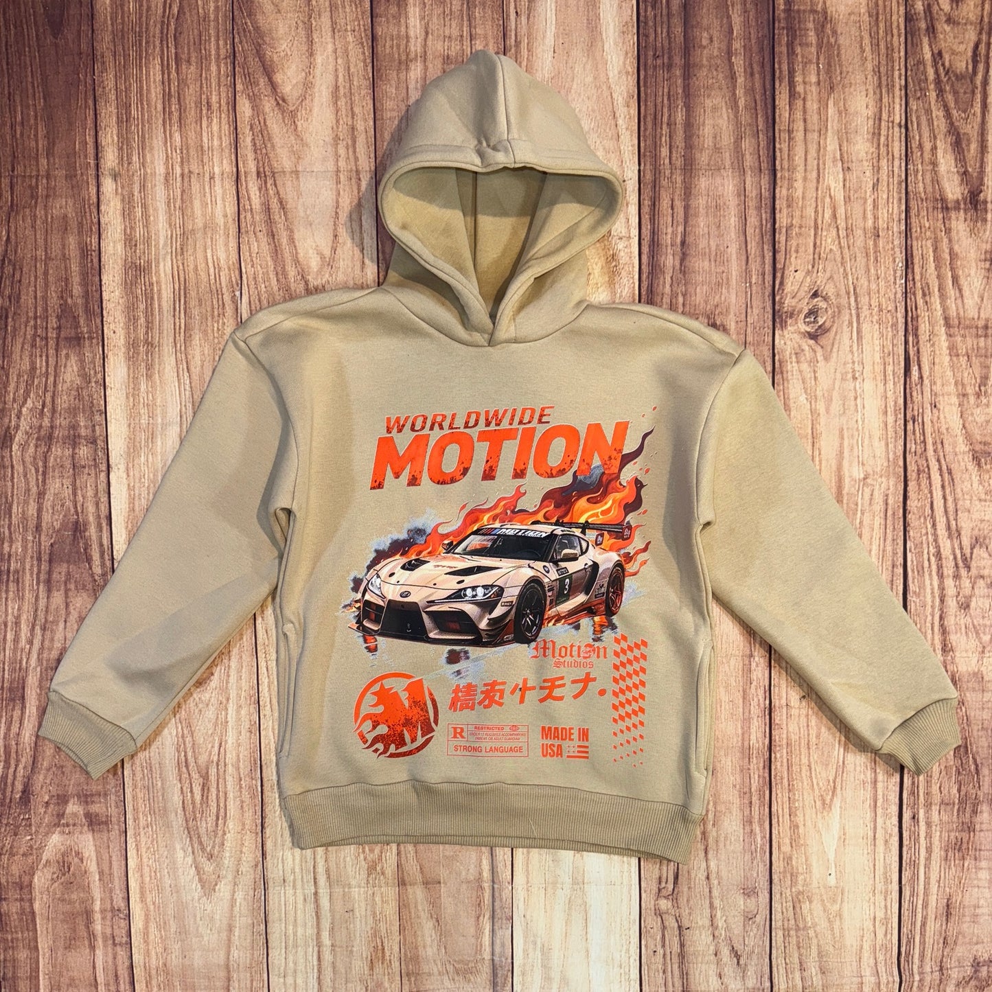 Worldwide Car Motion Hoody - Khaki
