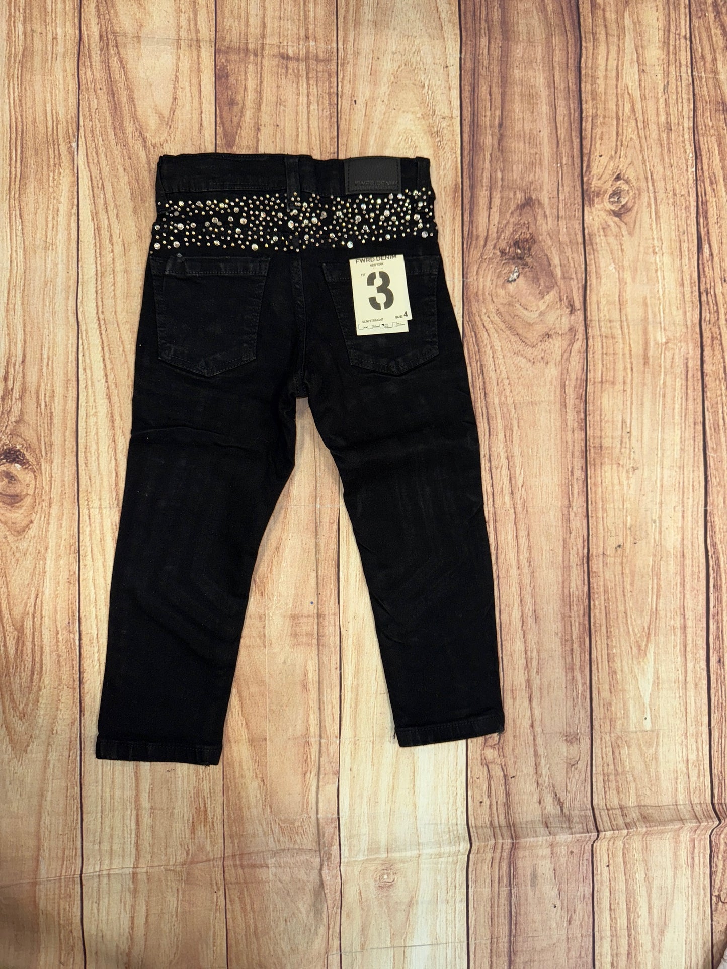 Black Blinged Out Rhinestone Jeans