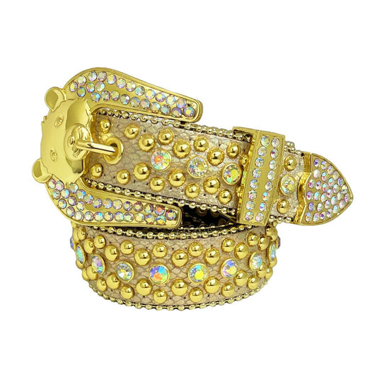 EL Rhinestone Belt Gold/Gold