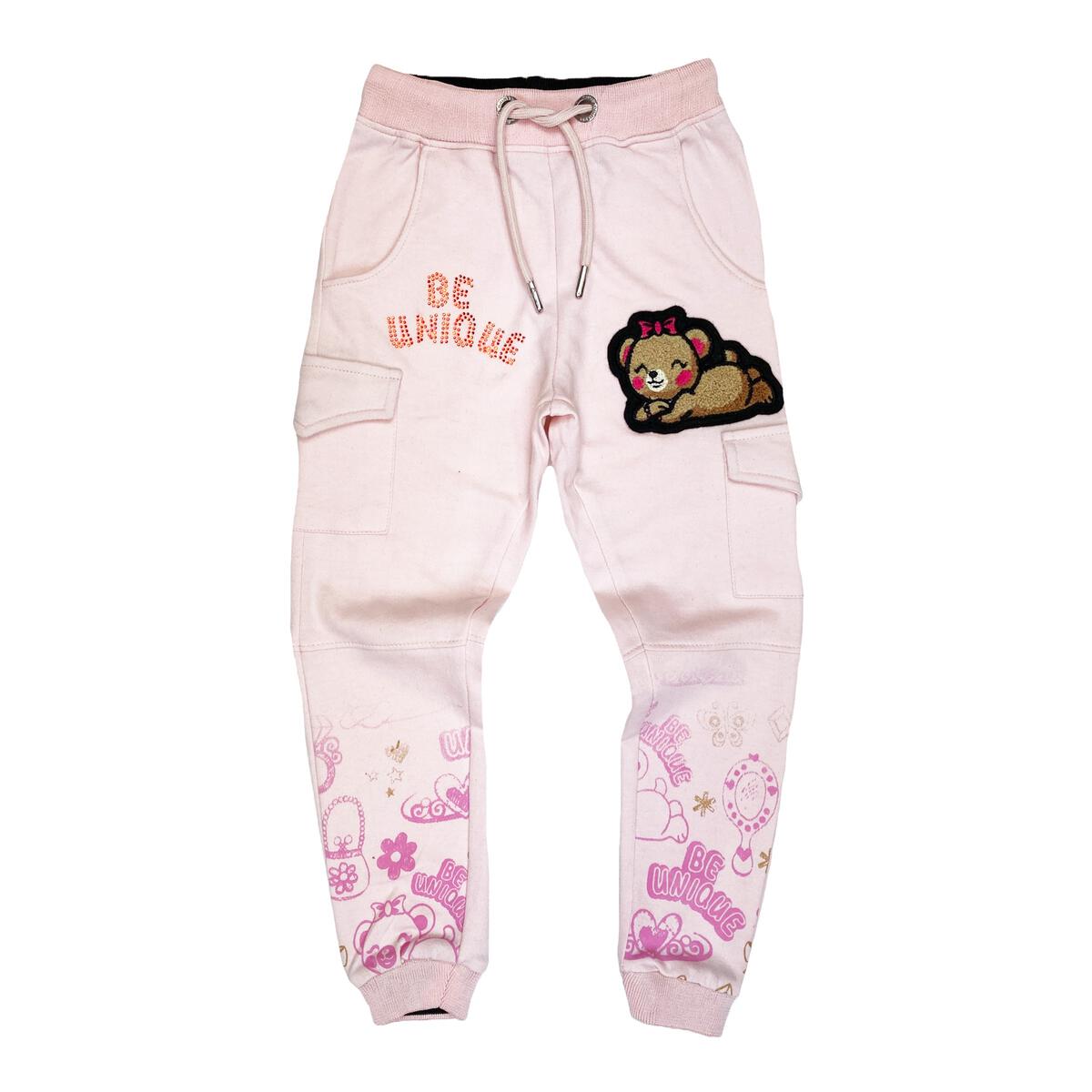 Be Unique Girls Jogger Set - Pink