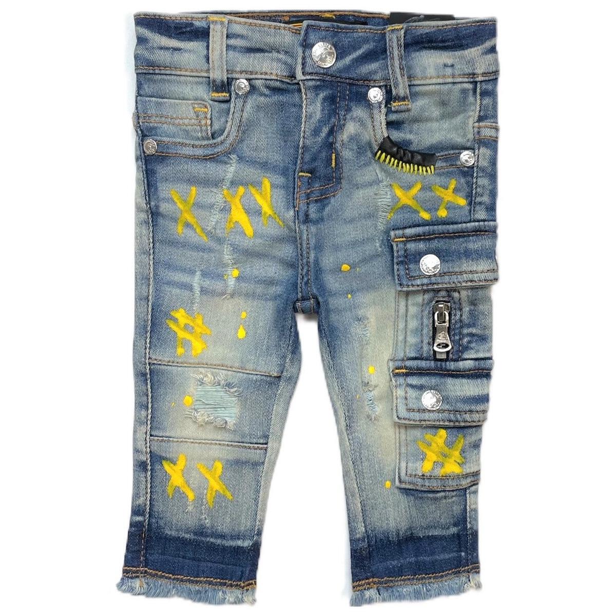 Yellow Paint Infant Boy Jean