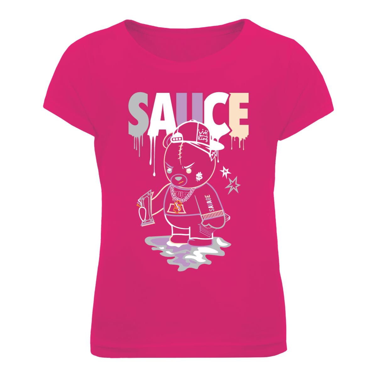 Girls Sauce T-Shirt Fuchsia