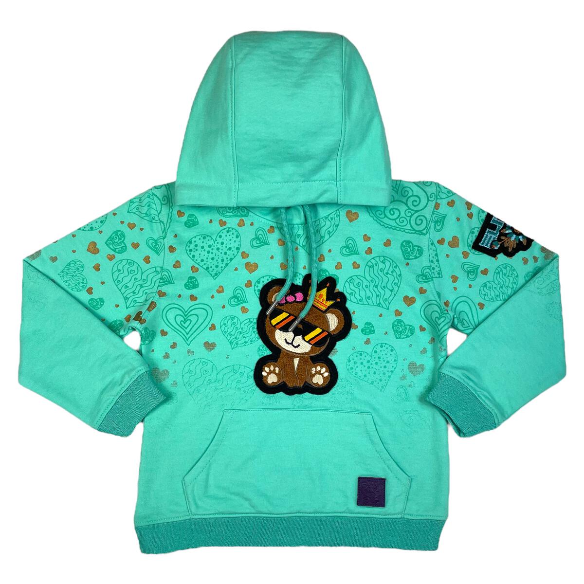 Queen Bear Girls Jogger Set - Teal