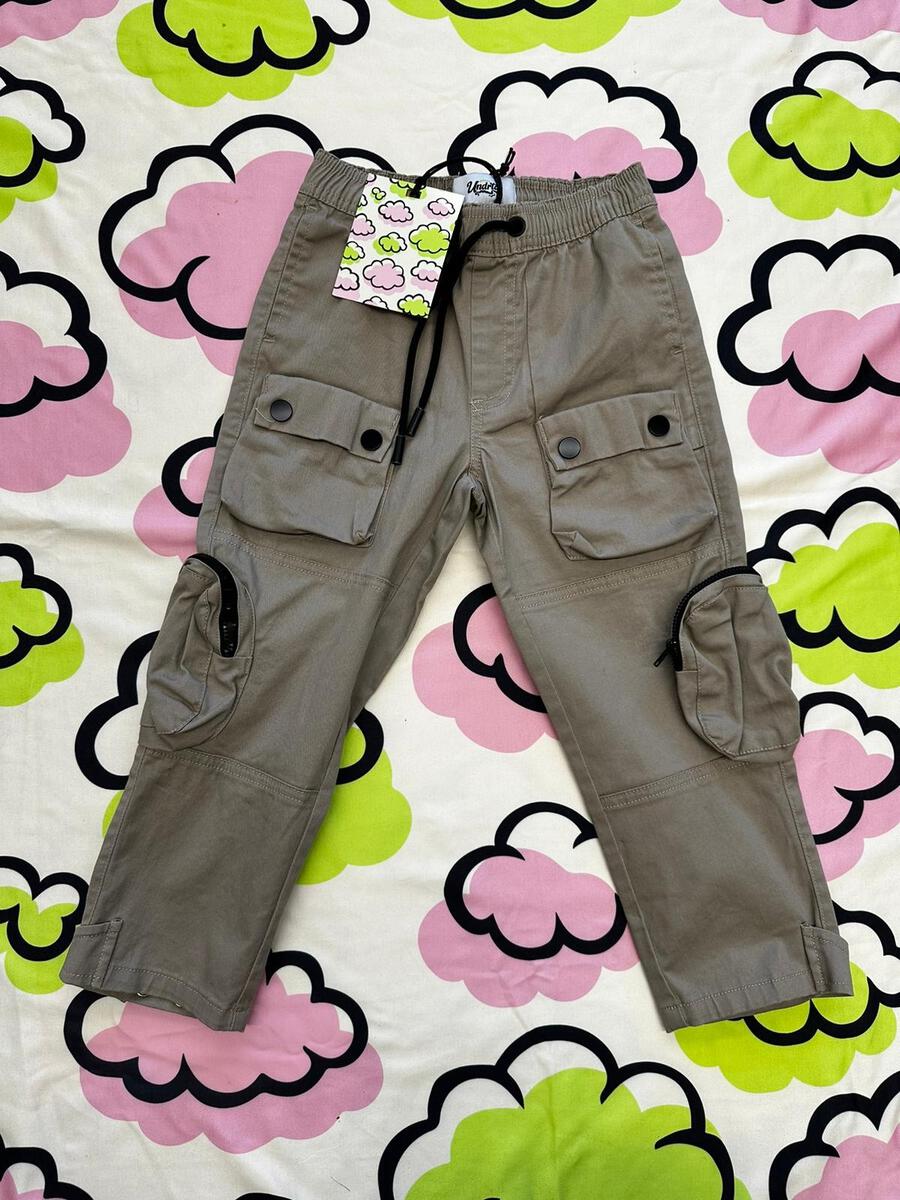 Boys Twill Cargo Pants - Khaki