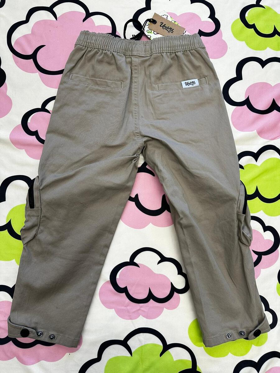 Boys Twill Cargo Pants - Khaki