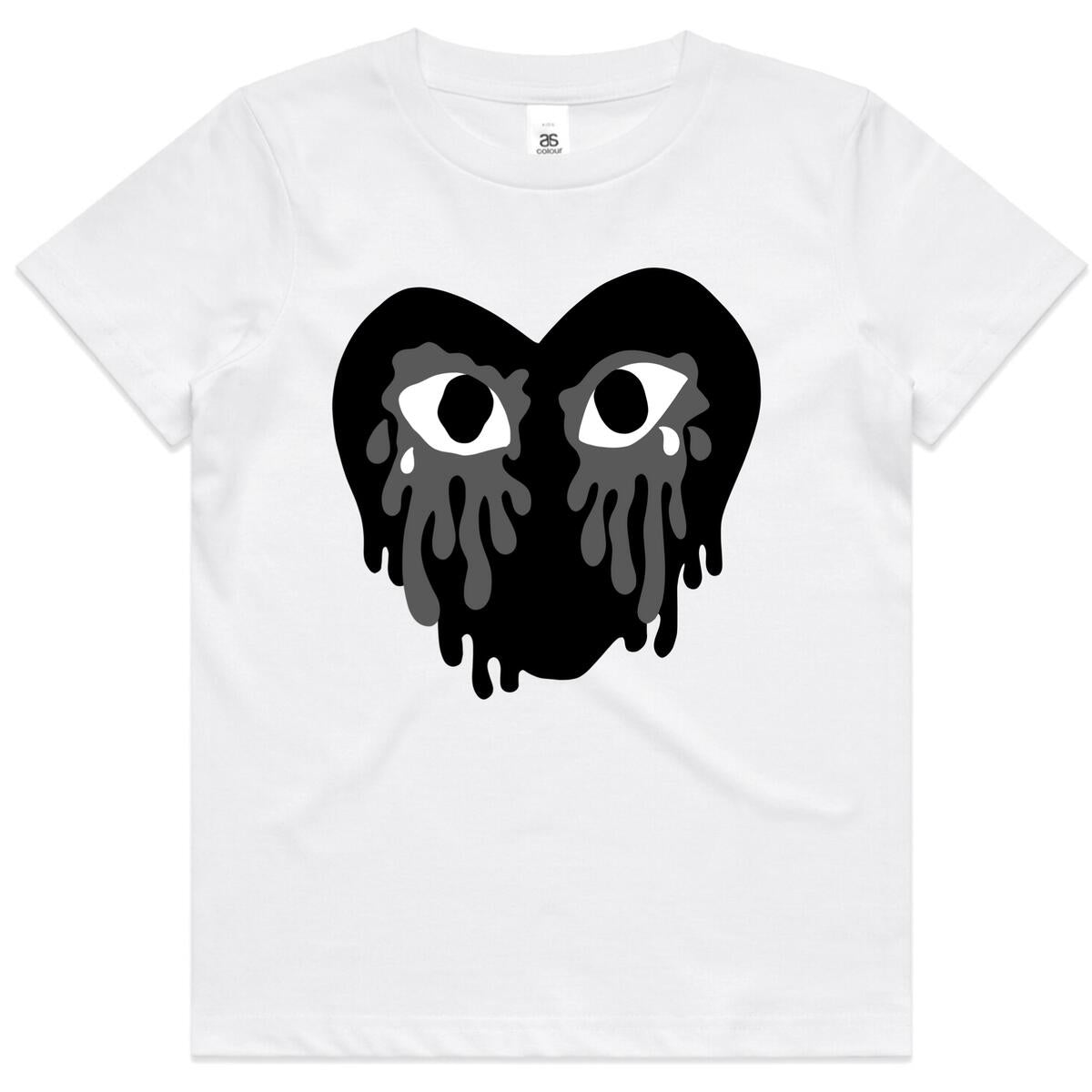 Crying Heart T-Shirt - White/Black