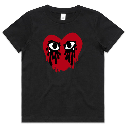 Crying Heart T-Shirt - Black/Red