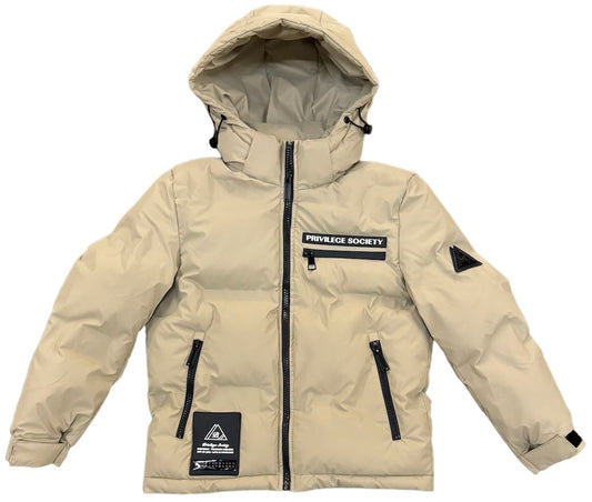 Privilige Society Tan Bubble Coat