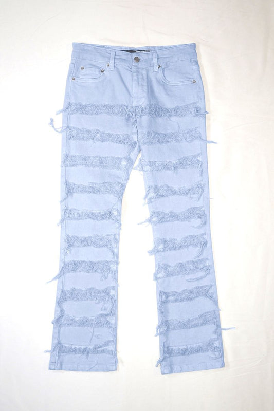 Sky Blue K3016 Stack Jeans
