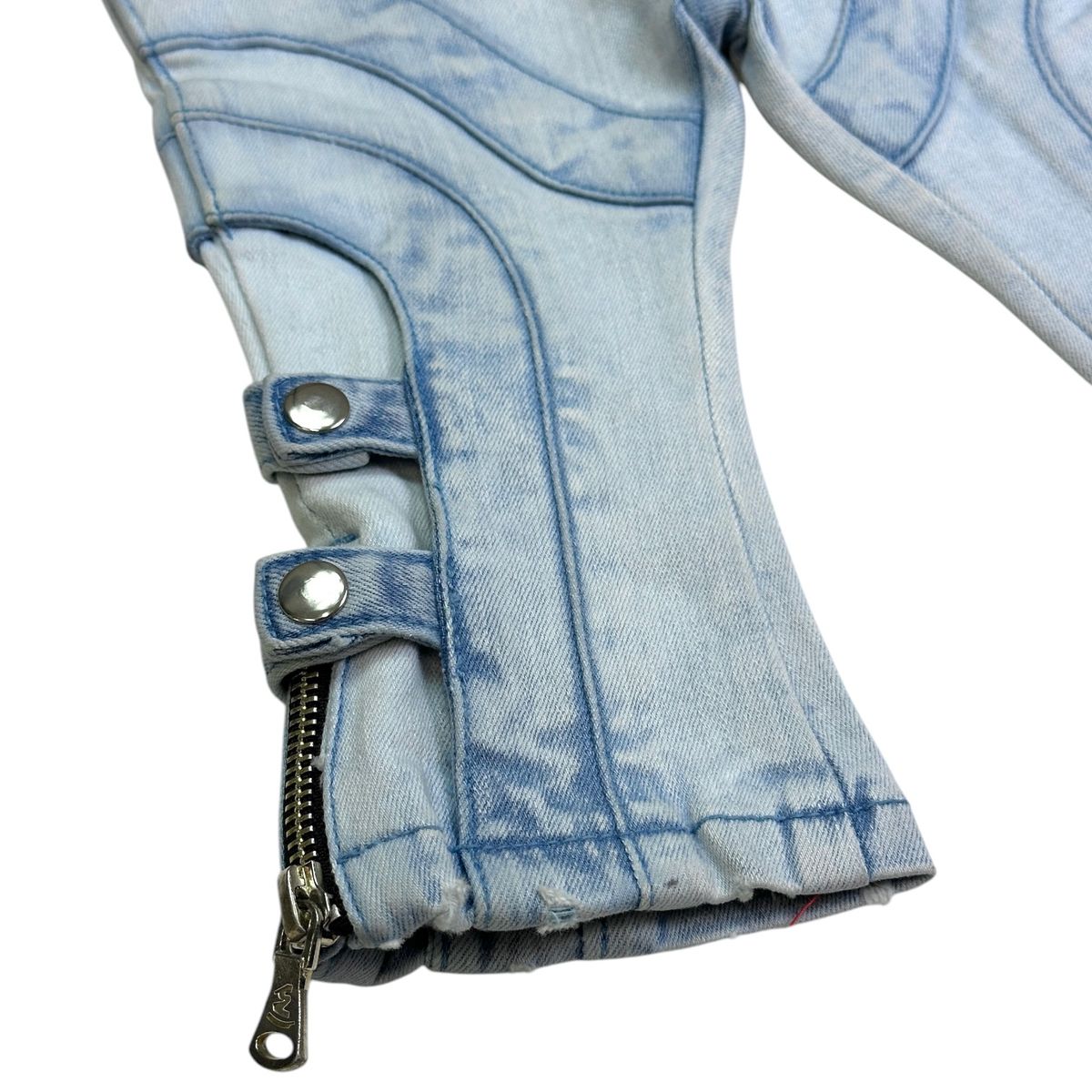 Infant Cuban Link Blue Wave Stacked Jeans