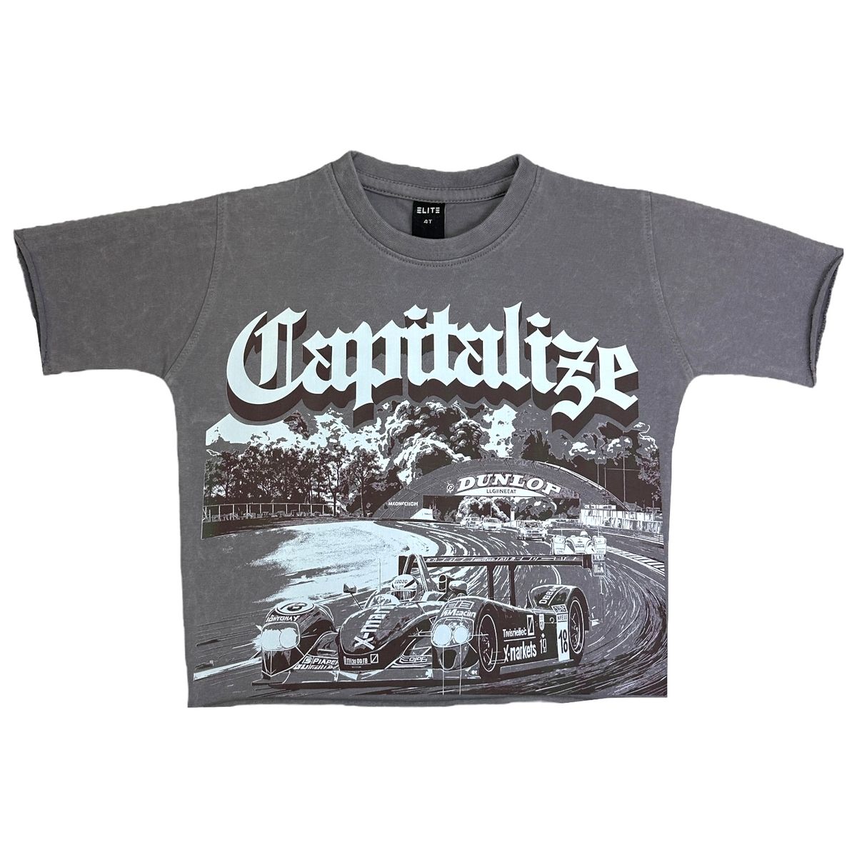 Capitalize Cropped T-Shirt - Gray