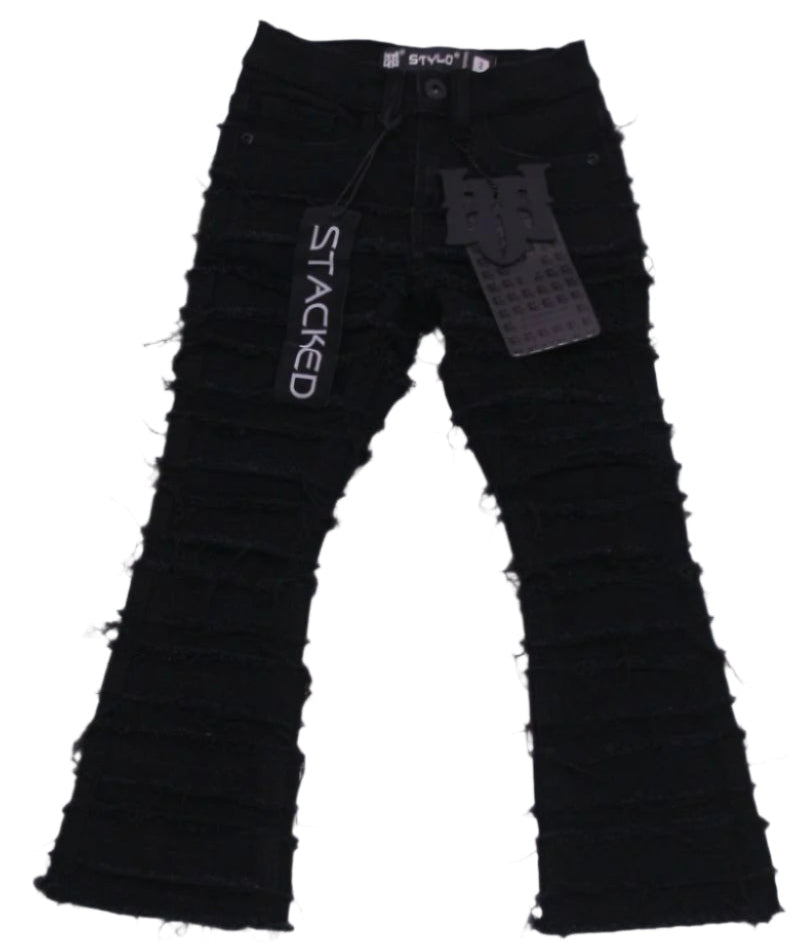 Furry Stacked Jeans