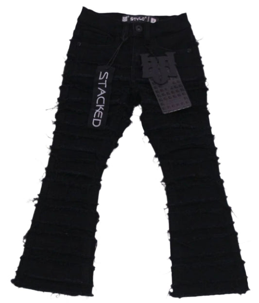 Furry Stacked Jeans