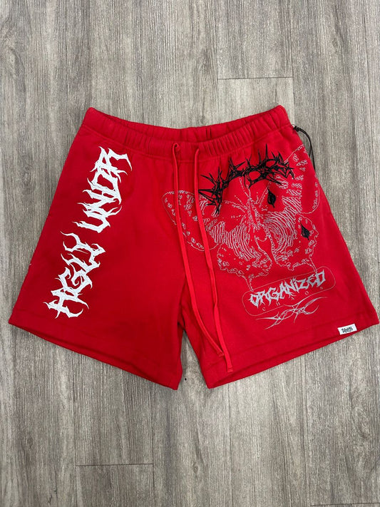 Organized Chaos Shorts Red