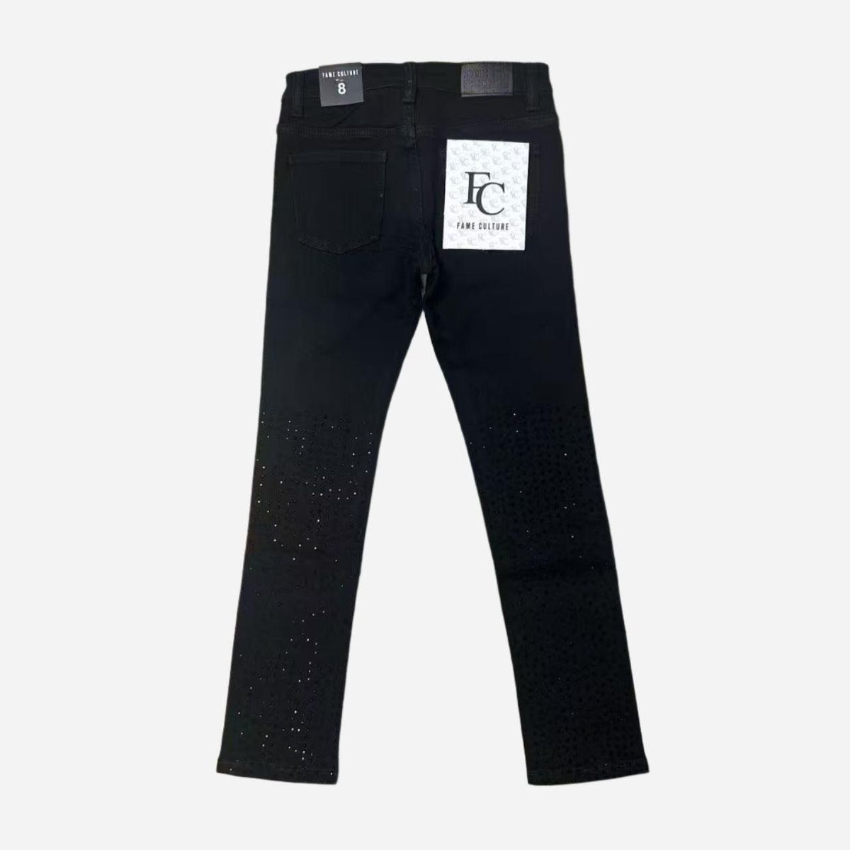 Crystalled Out Reg Jeans - Black