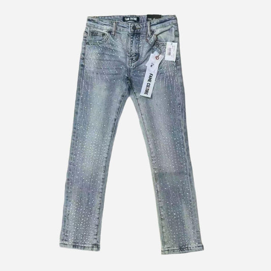 Crystalled Out Reg Jeans - Blue