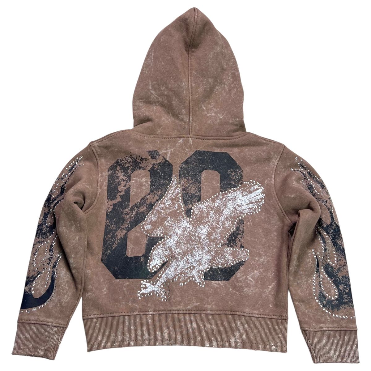 Noble Rhinestone Hoody - Taupe