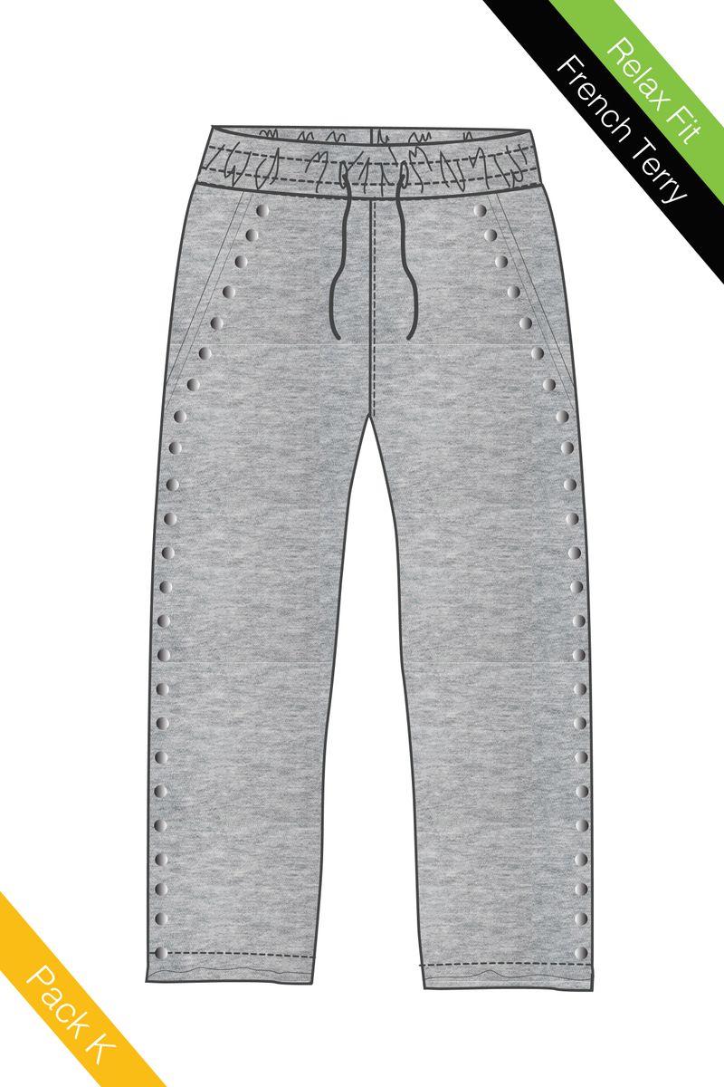 Side Rhinestone Relax Fit Joggers