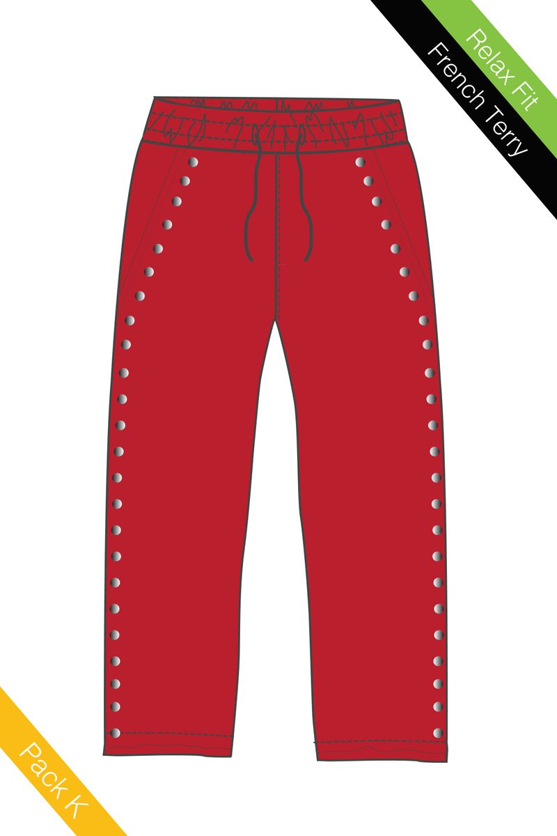 Side Rhinestone Relax Fit Joggers