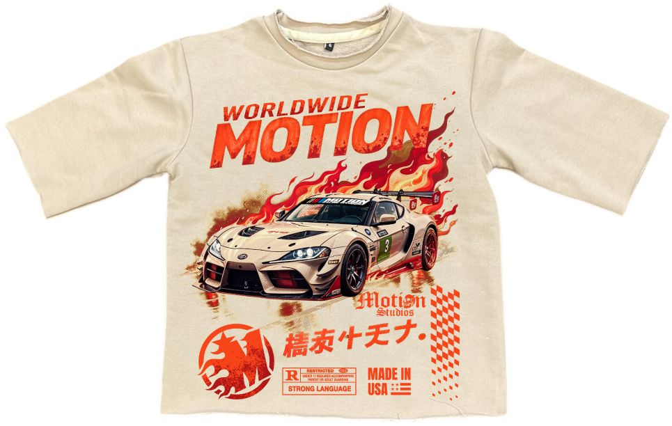 Worldwide Motion Car Crop Shirt