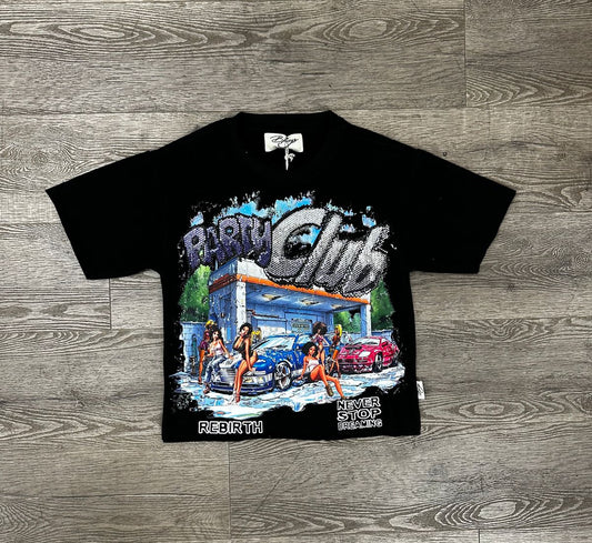Party club cropped t-shirt