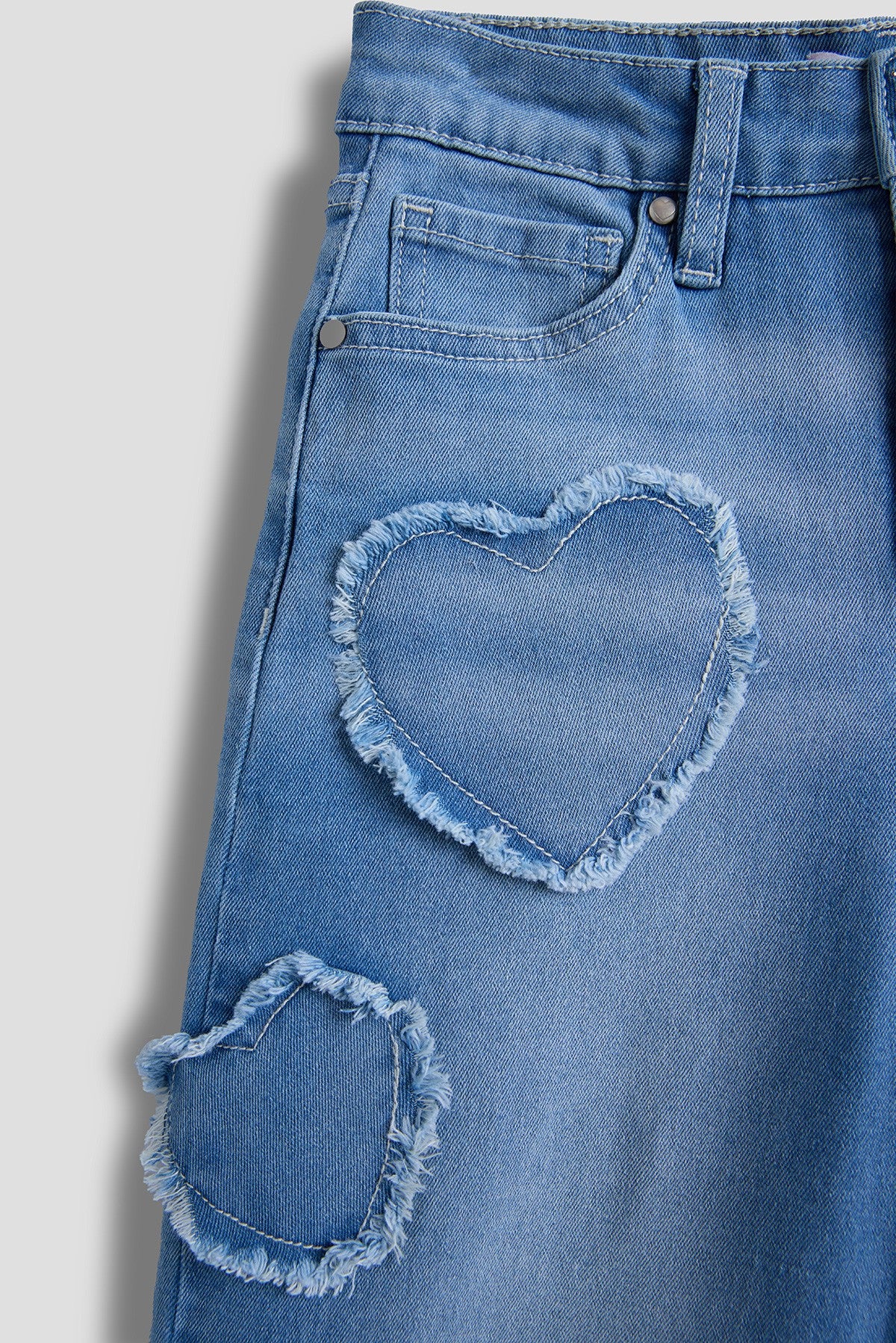 YMI Heart Patchwork Jeans