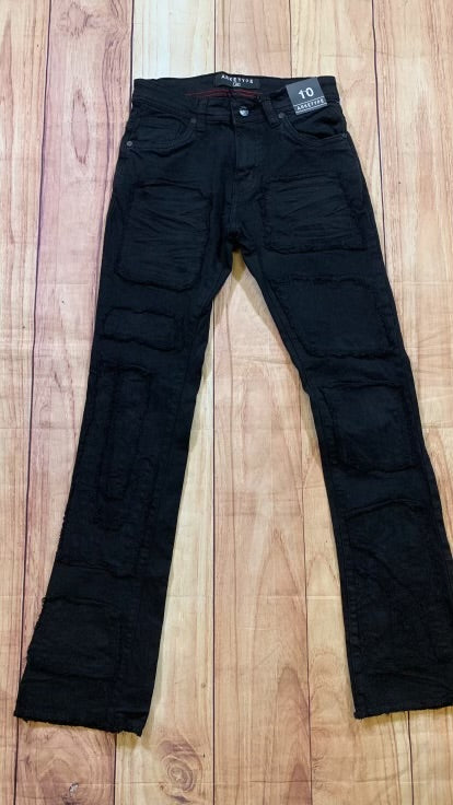 Black P426K Stacked Jeans