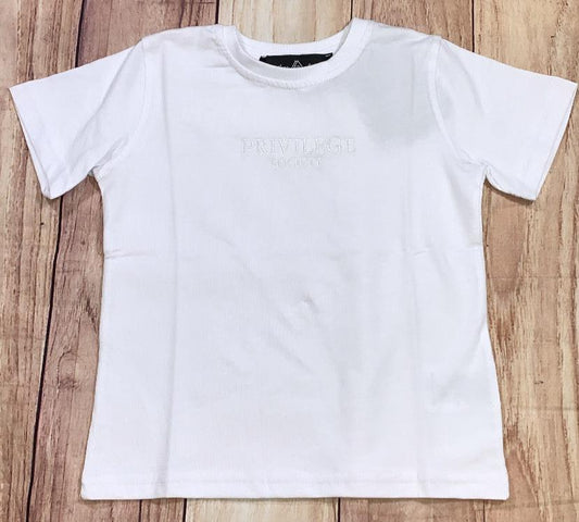 Greek Box Tee White