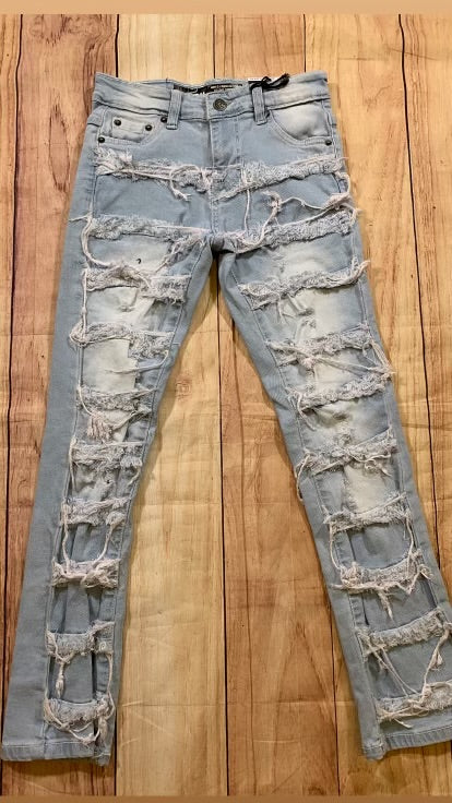 Lt. Blue K3016 Stack Jeans